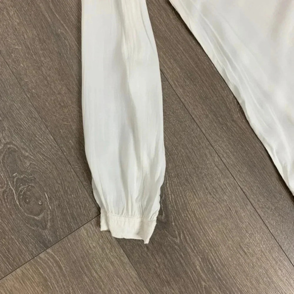 Aritzia Wilfred Free Collarless Shirt Dress Tunic Off White long sleeve Size XXS - Picture 6 of 12